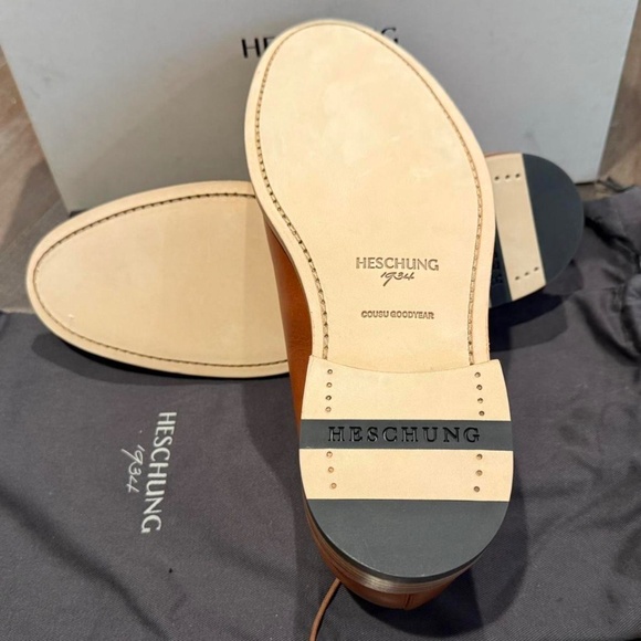 Heschung Goodyear-Salvia Purecalf Sequia Cuir Gold (Woman's size 42.5 / US 9.5) - Picture 7 of 8